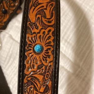 Tooled Leather Purse Strap